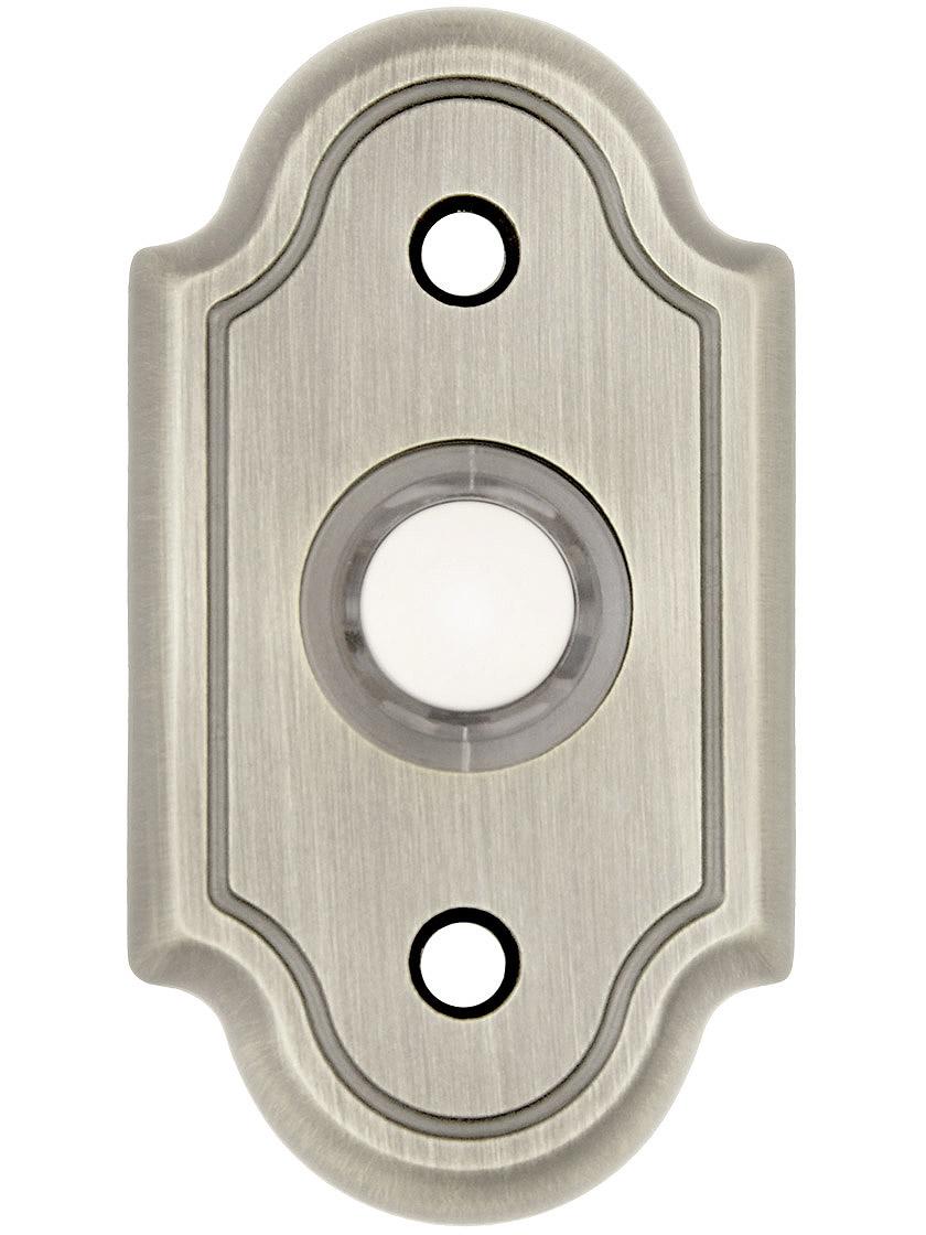 Traditional Arch Design Brass Door Bell Button In Stamped Brass House